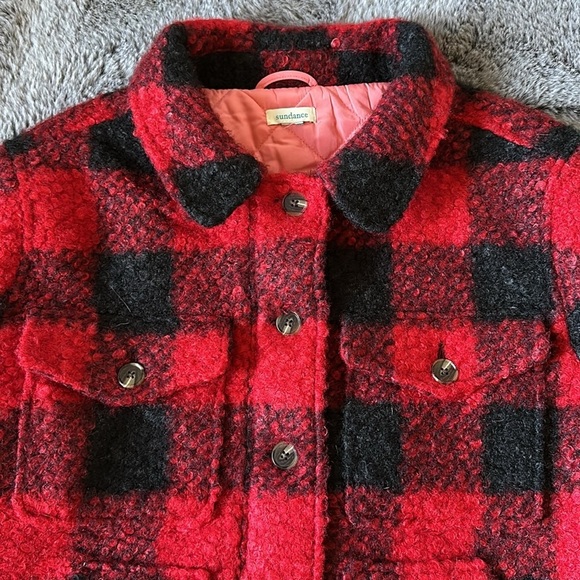 Cozy Sundance Buffalo Plaid red black Sherpa Woodcutter’s Jacket Extra Large XL - Picture 2 of 11